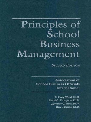 cover image of Principles of School Business Management